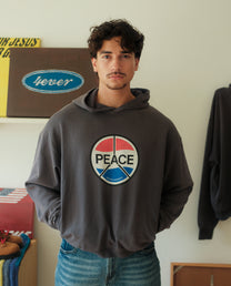 Peace Pop Sunfaded Boxy Hoodie
