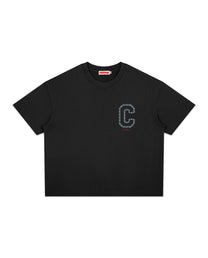 Collegiate Logo Boxy T-Shirt - Black