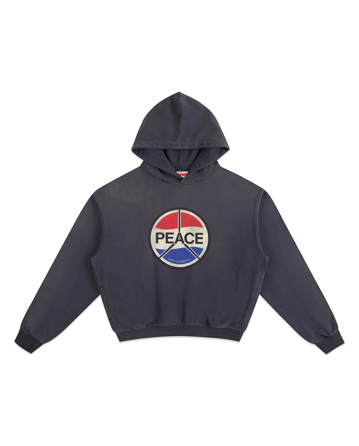 Peace Pop Sunfaded Boxy Hoodie